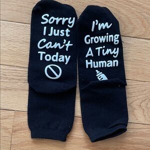 Black Maternity Novelty Socks